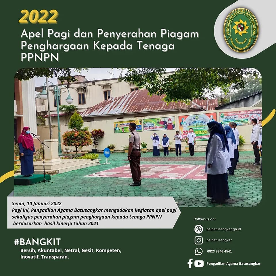 apel pagi dan penyerahan reward ppnpn