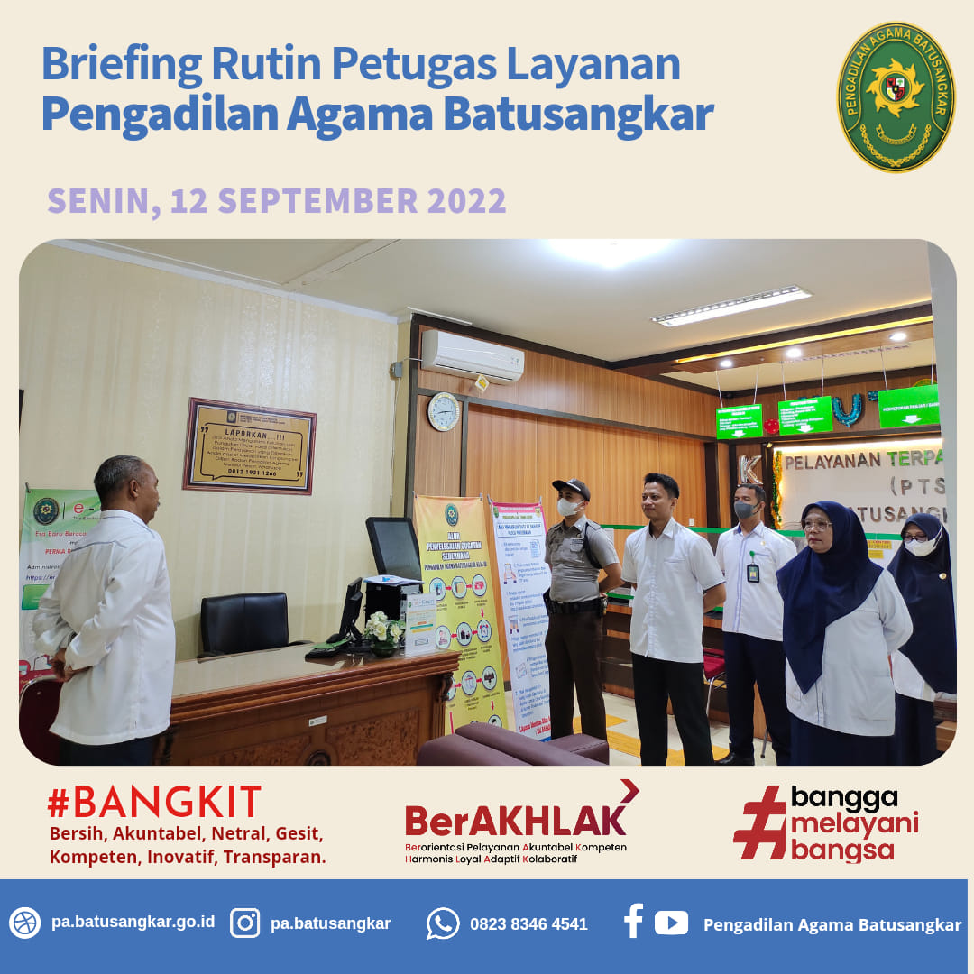 briefing pagi 12 sept 2022