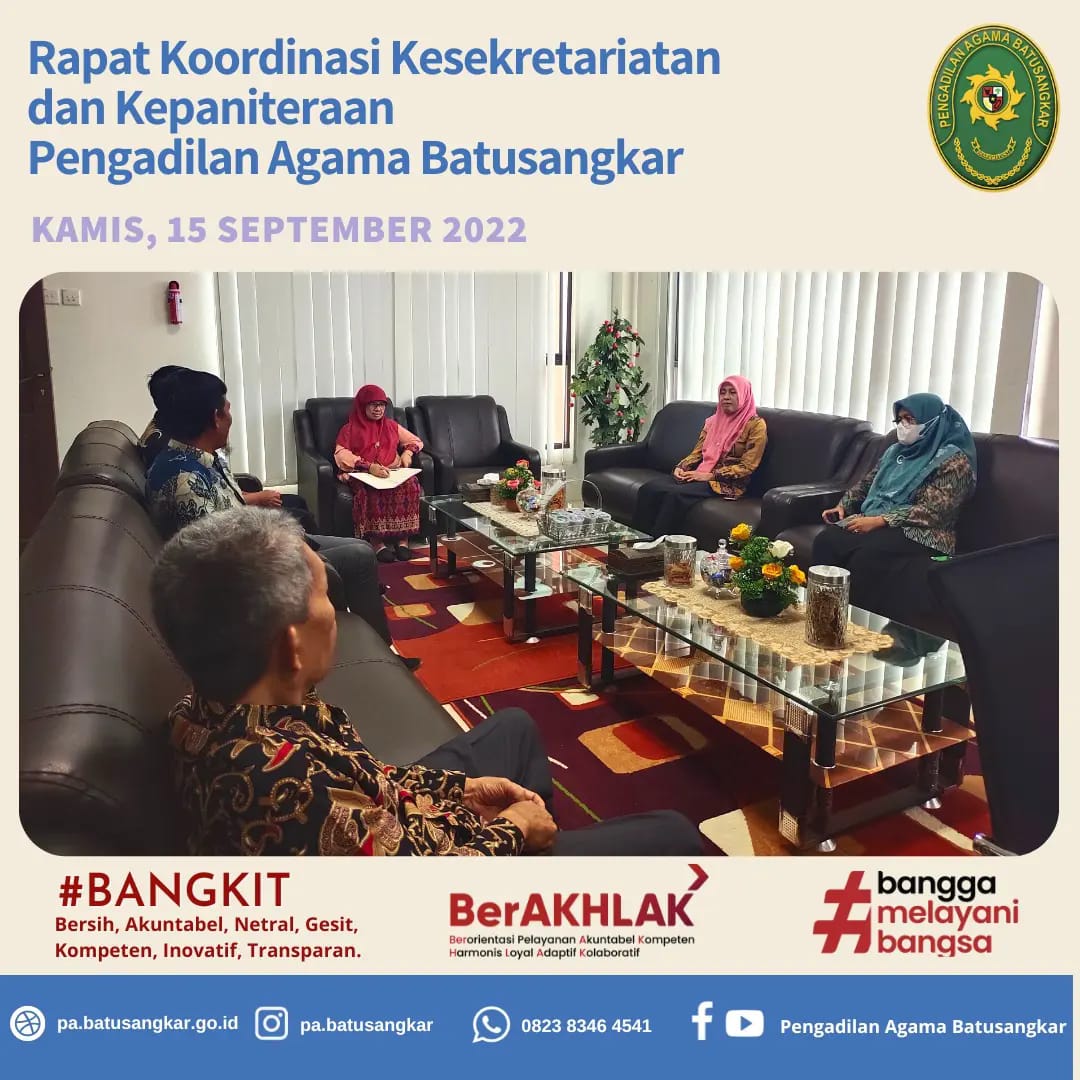 rapat kesekretariatan dan kepaniteraan 15 sept 2022