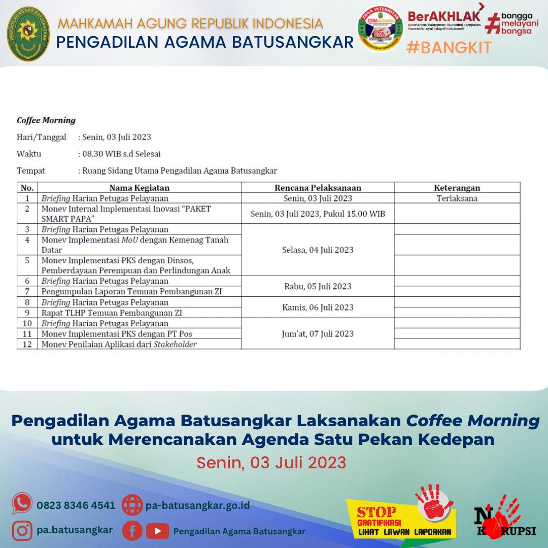 coffe morning 03 Juli 2