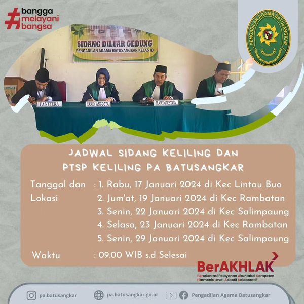 jadwal sidang keliling januari 2024