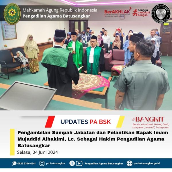 pelantikan hakim pak imam