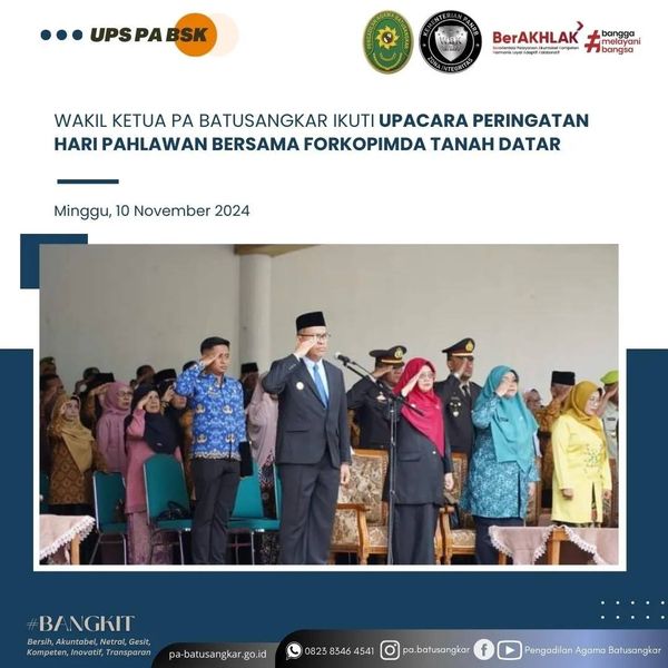 wk hadiri upacara hari pahlawan di pemda