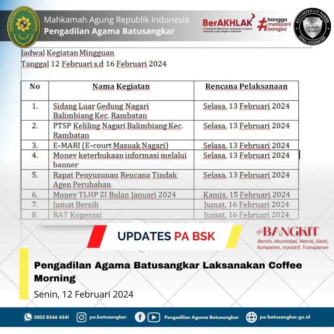 coffe morning 12 feb 2