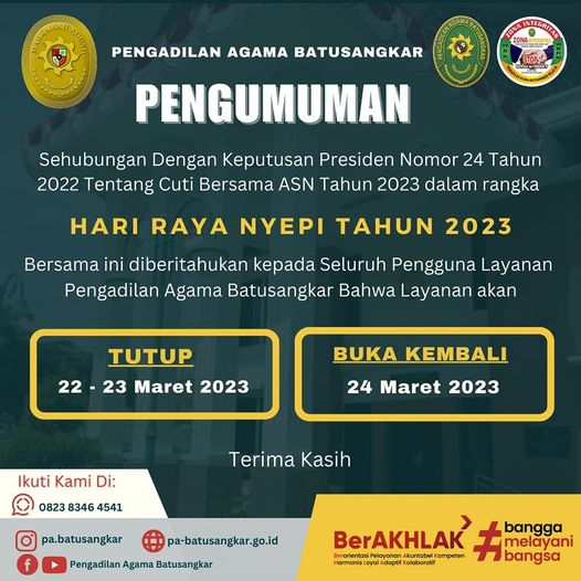 PENGUMUMAN RAYA NYEPI