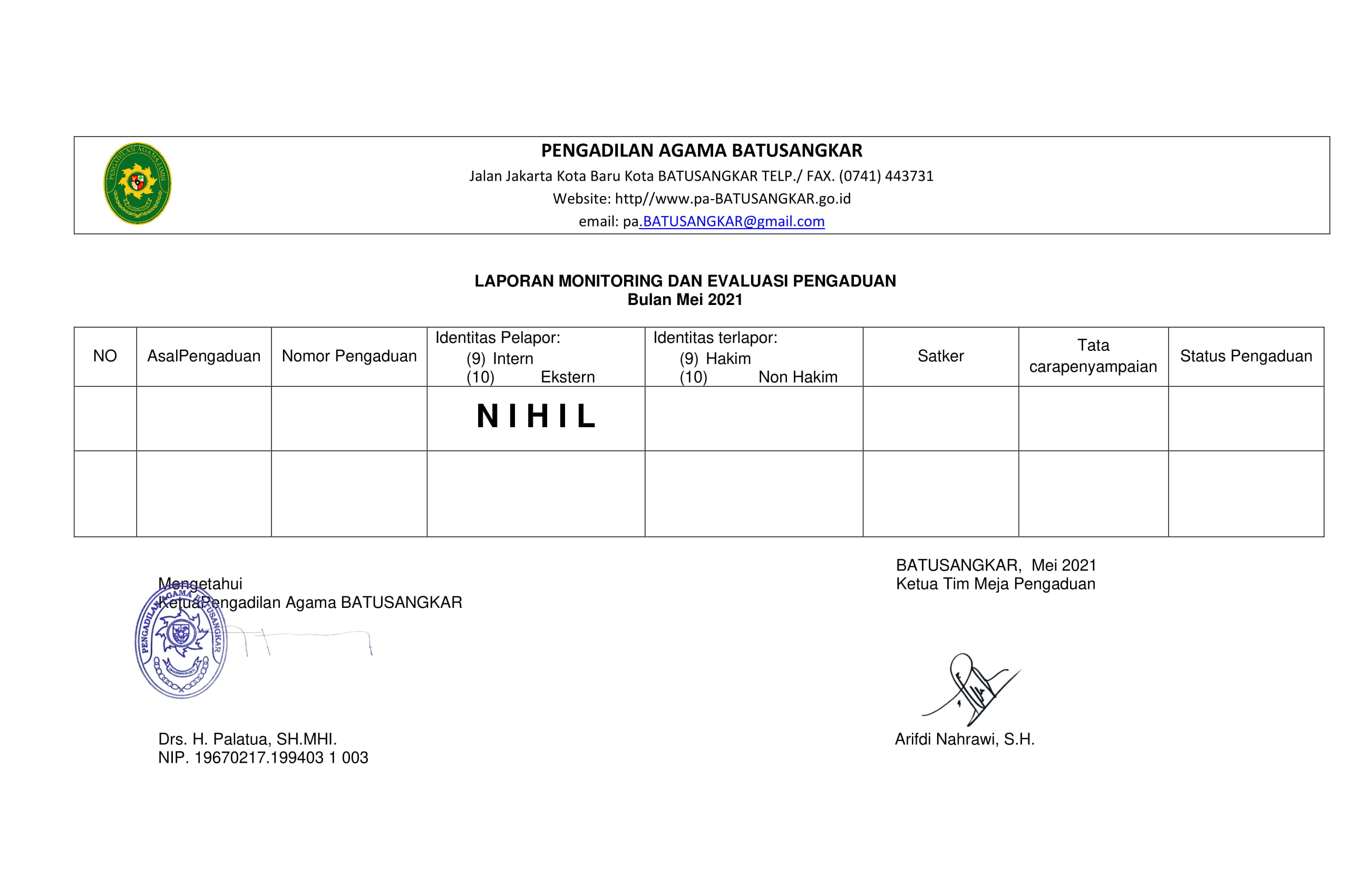 Lap Monitoring dan Evaluasi PA Batusangkar 5